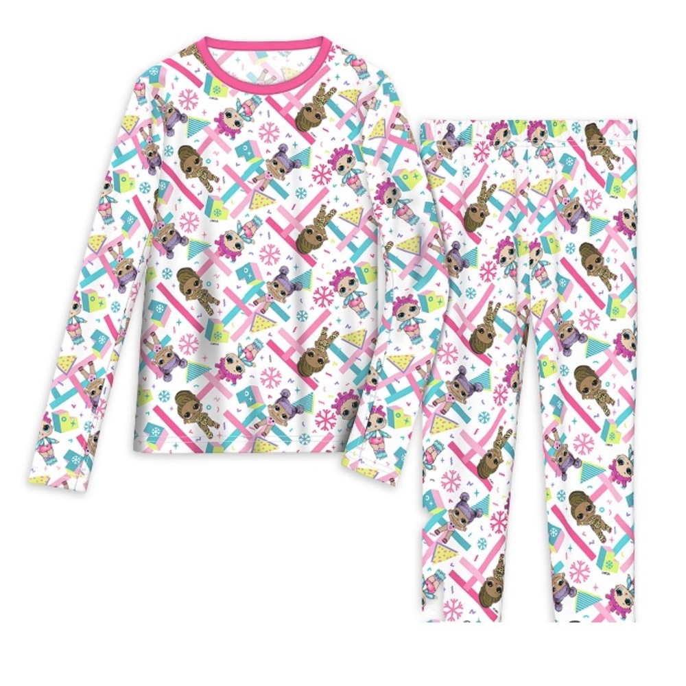Climateright By Cuddl Duds Girls' LOL Thermal Set - Size: M 8/10